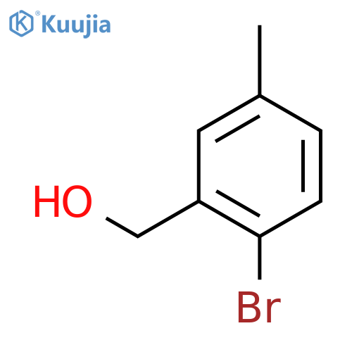 (2-bromo-5-methylphenyl)methanol structure