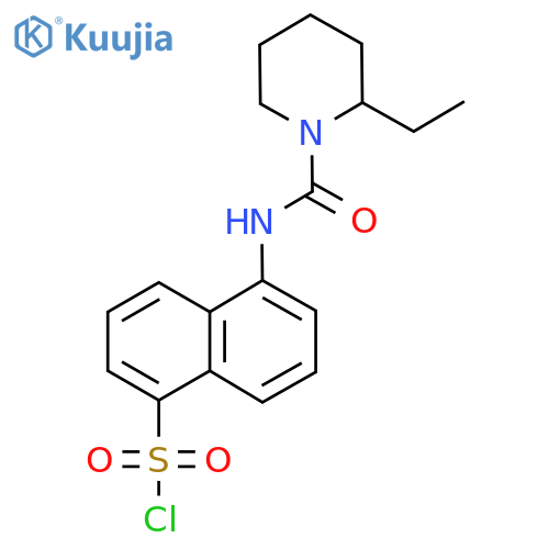 5-[(2-Ethylpiperidine-1-carbonyl)amino]naphthalene-1-sulfonyl Chloride structure