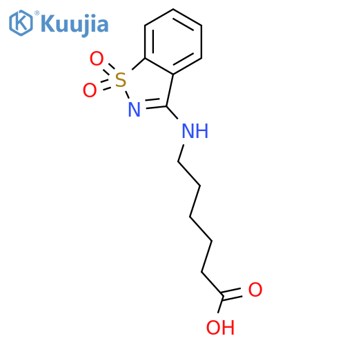 6-(1,1-Dioxo-1,2-benzothiazol-3-yl)aminohexanoic Acid structure