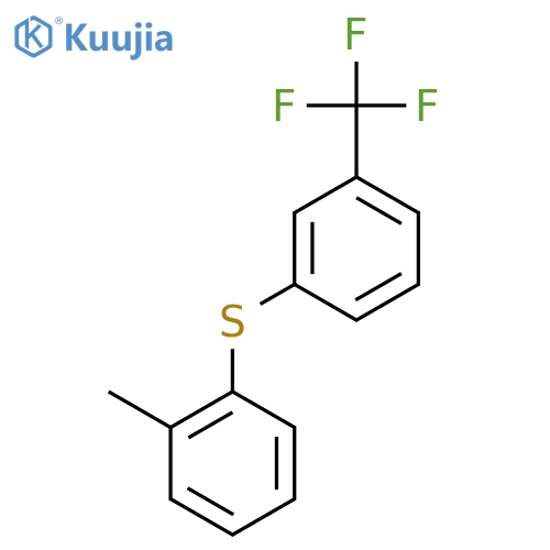 Benzene, 1-methyl-2-[[3-(trifluoromethyl)phenyl]thio]- structure