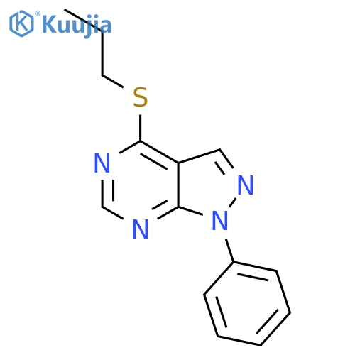 1-Phenyl-4-propylsulfanylpyrazolo[3,4-d]pyrimidine structure