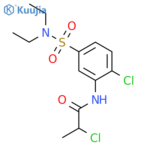 2-chloro-N-2-chloro-5-(diethylsulfamoyl)phenylpropanamide structure
