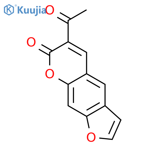 6-acetyl-7H-furo[3,2-g]chromen-7-one structure