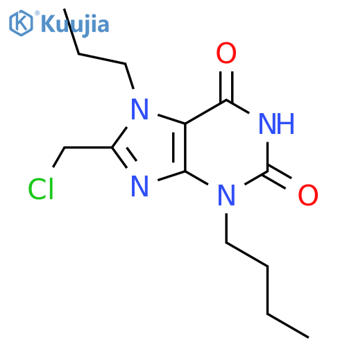 3-butyl-8-(chloromethyl)-7-propyl-2,3,6,7-tetrahydro-1H-purine-2,6-dione structure