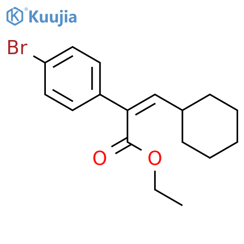(E)-Ethyl 2-(4-bromophenyl)-3-cyclohexylacrylate structure