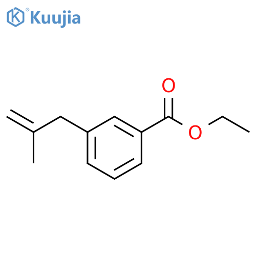 Ethyl 3-(2-methylprop-2-enyl)benzoate structure