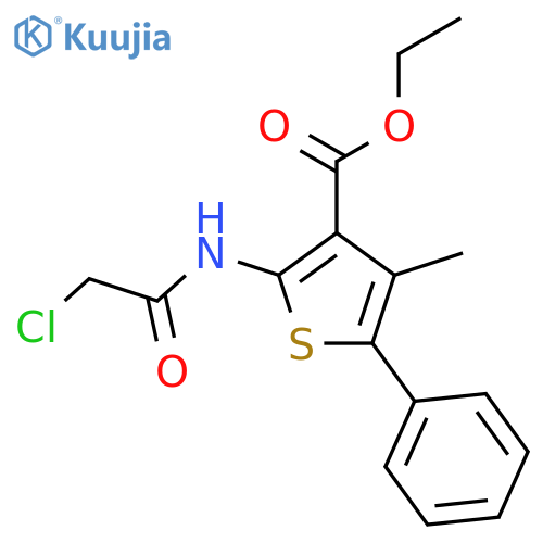 ethyl 2-(2-chloroacetamido)-4-methyl-5-phenylthiophene-3-carboxylate structure