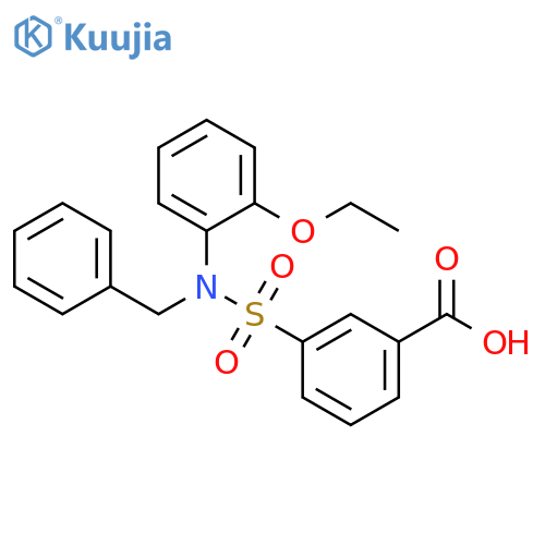 3-[Benzyl(2-ethoxyphenyl)sulfamoyl]benzoic acid structure