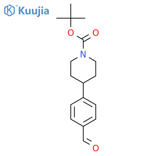 tert-butyl 4-(4-formylphenyl)piperidine-1-carboxylate structure