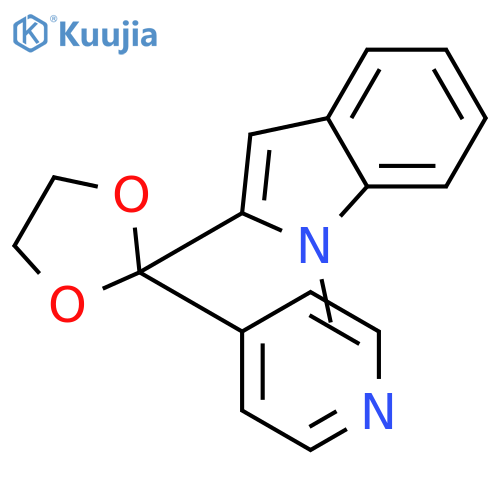 1H-Indole, 1-methyl-2-[2-(4-pyridinyl)-1,3-dioxolan-2-yl]- structure