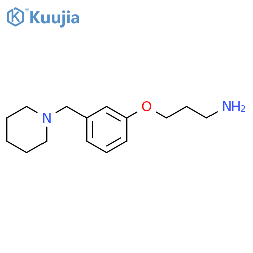 3-(3-(Piperidin-1-ylmethyl)phenoxy)propan-1-amine structure