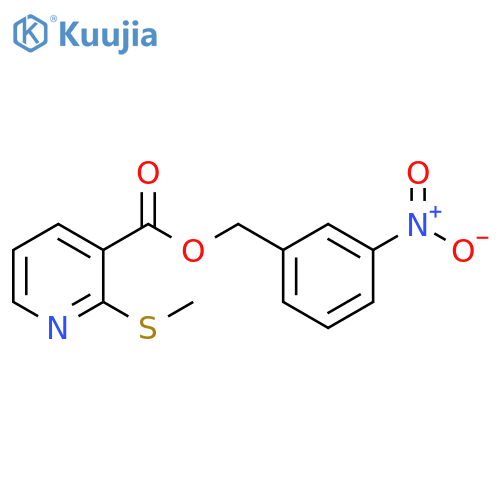 (3-nitrophenyl)methyl 2-(methylsulfanyl)pyridine-3-carboxylate structure