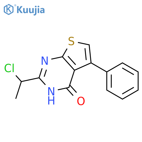 2-(1-chloroethyl)-5-phenyl-3H,4H-thieno2,3-dpyrimidin-4-one structure
