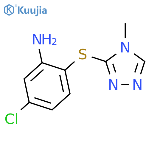 5-Chloro-2-(4-methyl-4H-1,2,4-triazol-3-yl)sulfanylaniline structure