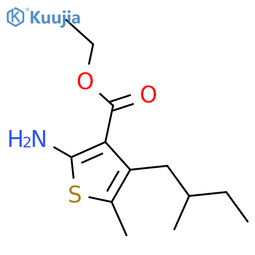 ethyl 2-amino-5-methyl-4-(2-methylbutyl)thiophene-3-carboxylate structure