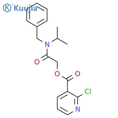 benzyl(propan-2-yl)carbamoylmethyl 2-chloropyridine-3-carboxylate structure