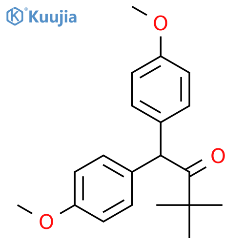 2-Butanone, 1,1-bis(4-methoxyphenyl)-3,3-dimethyl- structure
