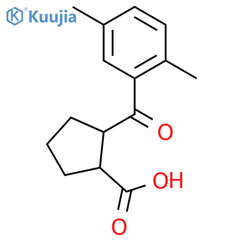 cis-2-(2,5-Dimethylbenzoyl)cyclopentane-1-carboxylic acid structure