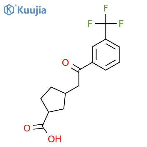 Cis-3-[2-oxo-2-(3-trifluoromethylphenyl)ethyl]cyclopentane-1-carboxylic Acid structure
