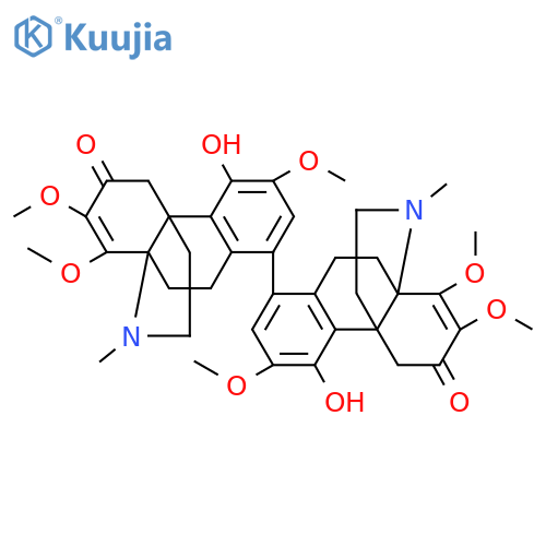 [1,1'-Bihasubanan]-6,6'-dione,7,7',8,8'-tetradehydro-4,4'-dihydroxy-3,3',7,7',8,8'-hexamethoxy-17,17'-dimethyl-,stereoisomer (9CI) structure