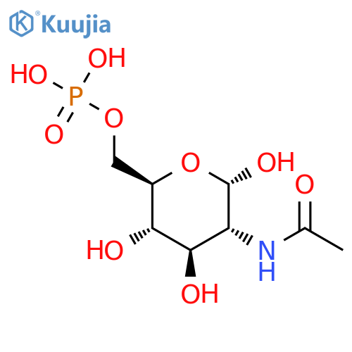 N-acetyl-D-glucosamine-6-phosphate structure