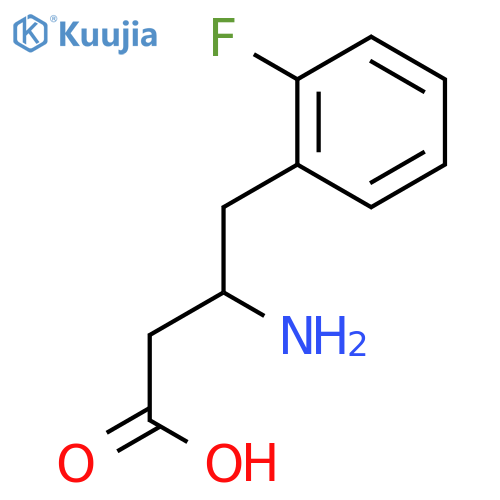 (3R)-3-amino-4-(2-fluorophenyl)butanoic acid structure