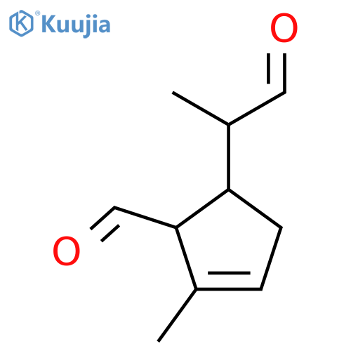 3-Cyclopentene-1-acetaldehyde, 2-formyl-α,3-dimethyl-, (1S,2R)- structure