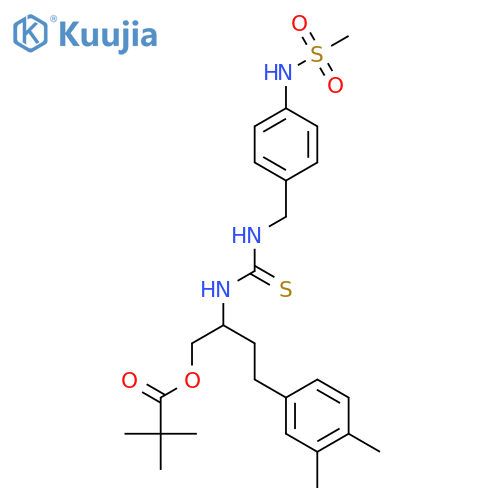 [4-(3,4-Dimethylphenyl)-2-[[4-(methanesulfonamido)phenyl]methylcarbamothioylamino]butyl] 2,2-dimethylpropanoate structure