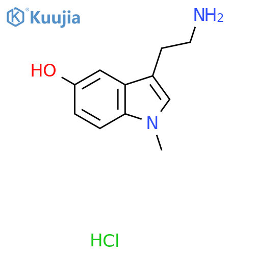 3-(2-aminoethyl)-1-methyl-1H-indol-5-ol hydrochloride structure