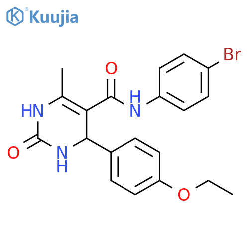 N-(4-bromophenyl)-4-(4-ethoxyphenyl)-6-methyl-2-oxo-1,2,3,4-tetrahydropyrimidine-5-carboxamide structure