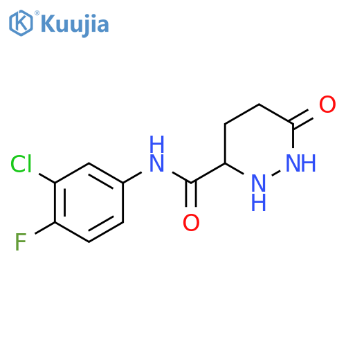 N-(3-chloro-4-fluorophenyl)-6-oxo-1,6-dihydropyridazine-3-carboxamide structure