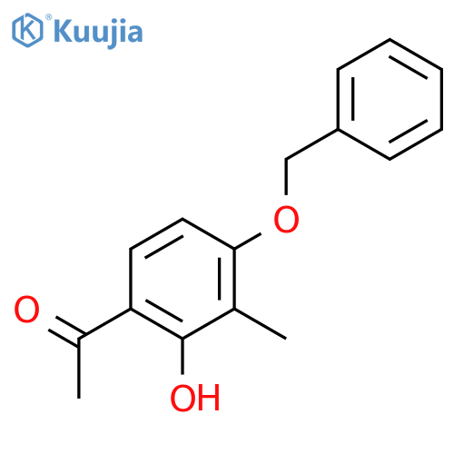 1-4-(Benzyloxy)-2-hydroxy-3-methylphenylethan-1-one structure