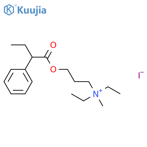 N,N-diethyl-N-methyl-3-[(2-phenylbutanoyl)oxy]propan-1-aminium iodide structure