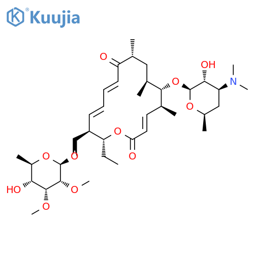 [(2R,3R,4E,6E,9R,11S,12S,13S,14E)-2-ethyl-9,11,13-trimethyl-8,16-dioxo-12-{[3,4,6-trideoxy-3-(dimethylamino)-beta-D-xylo-hexopyranosyl]oxy}oxacyclohexadeca-4,6,14-trien-3-yl]methyl 6-deoxy-2,3-di-O-methyl-beta-D-allopyranoside structure