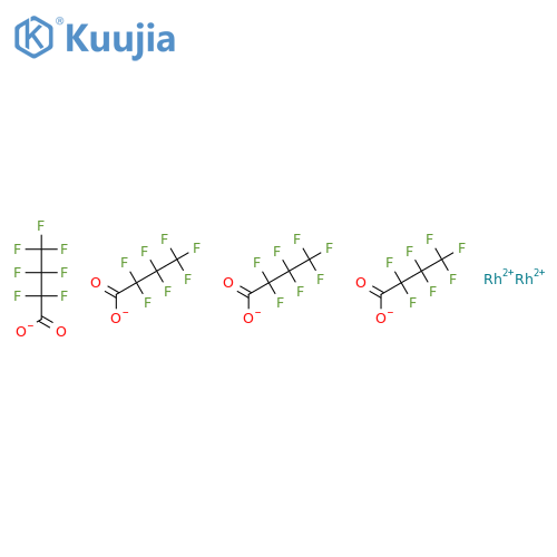 Rhodium, tetrakis[m-(2,2,3,3,4,4,4-heptafluorobutanoato-kO:kO')]di-, (Rh-Rh) structure