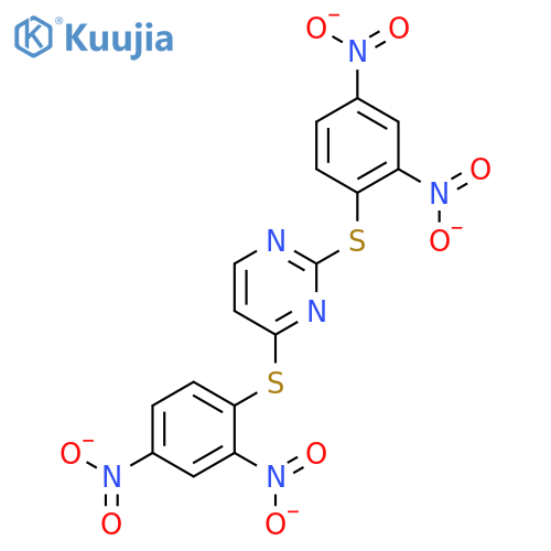 Pyrimidine,2,4-bis[(2,4-dinitrophenyl)thio]- structure