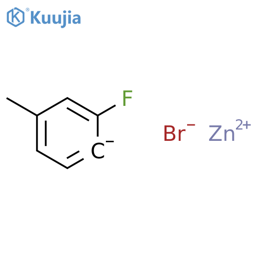 2-FLUORO-4-METHYLPHENYLZINC BROMIDE structure