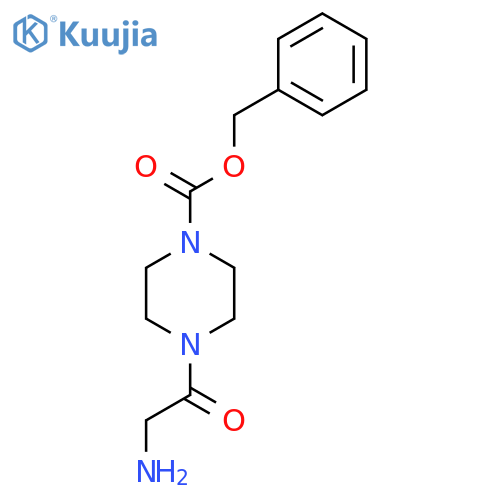 4-(2-Amino-acetyl)-piperazine-1-carboxylic acid benzyl ester structure