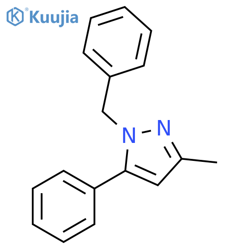 1H-Pyrazole, 3-methyl-5-phenyl-1-(phenylmethyl)- structure