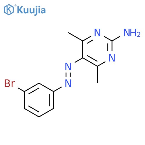 2-PYRIMIDINAMINE, 5-[(3-BROMOPHENYL)AZO]-4,6-DIMETHYL- structure