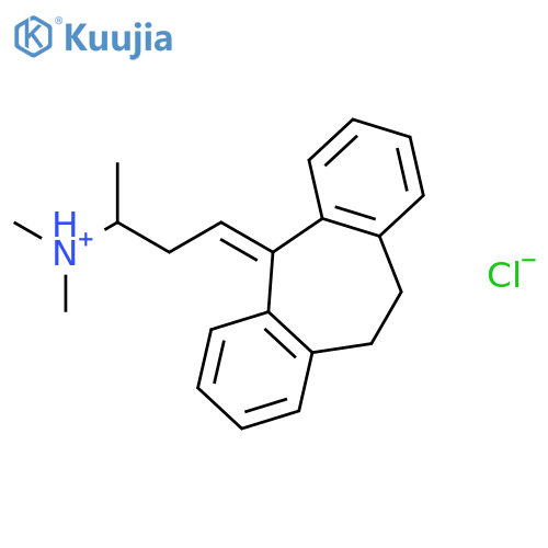 4-(10,11-dihydro-5H-dibenzo[a,d][7]annulen-5-ylidene)-N,N-dimethylbutan-2-aminium chloride structure