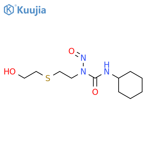 3-cyclohexyl-1-{2-[(2-hydroxyethyl)sulfanyl]ethyl}-1-nitrosourea structure