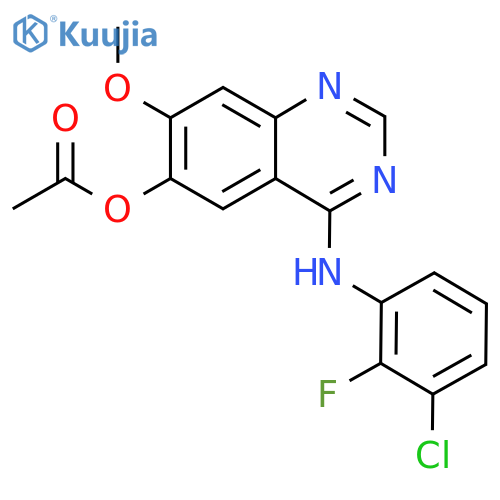 4-((3-Chloro-2-fluorophenyl)amino)-7-methoxyquinazolin-6-yl acetate structure