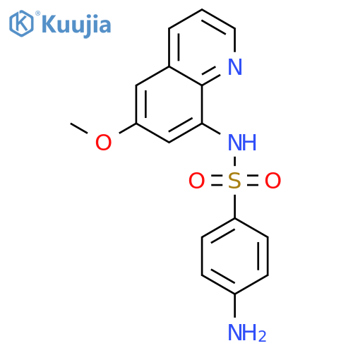4-amino-N-(6-methoxyquinolin-8-yl)benzenesulfonamide structure