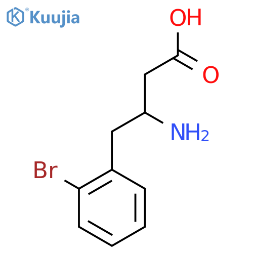 (3R)-3-amino-4-(2-bromophenyl)butanoic acid structure