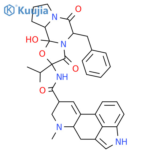 Ergotaman-3',6',18-trione, 12'-hydroxy-2'-(1-methylethyl)-5'-(phenylmethyl)-, (2'β,5'α)- structure