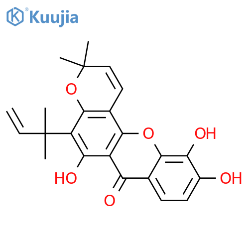 3H,7H-Pyrano[2,3-c]xanthen-7-one,5-(1,1-dimethyl-2-propenyl)-6,10,11-trihydroxy-3,3-dimethyl- structure