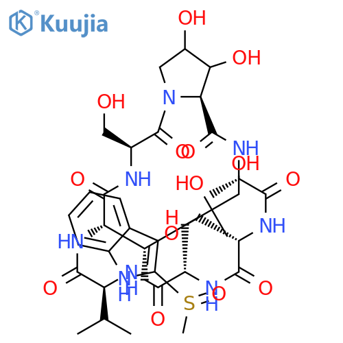 cyclo[alanyl-2-(methylsulfinyl)tryptophyl-4,5-dihydroxyleucylvalylthreonylseryl-3,4-dihydroxyprolyl] structure