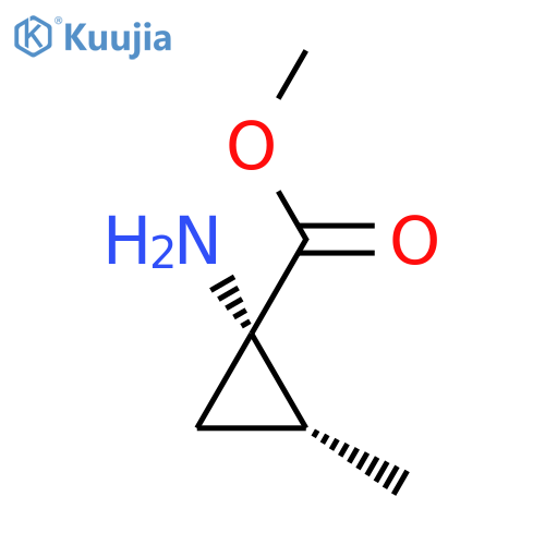 Cyclopropanecarboxylicacid, 1-amino-2-methyl-, methyl ester, (1R,2R)-rel- structure