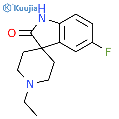 SPIRO[3H-INDOLE-3,4'-PIPERIDIN]-2(1H)-ONE, 1'-ETHYL-5-FLUORO- structure